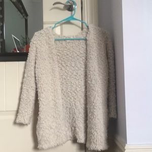 Zara girls fuzzy knit cardigan